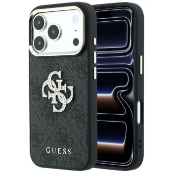 Guess 4G & Big Strass Logo vāciņš iPhone 17 Pro Max / 18 Pro Max, melns