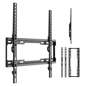 Maclean MC-187 TV sienas stiprinājums, 32-75", līdz 45kg, VESA 400x400, Melns