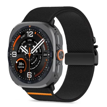 Pulksteņa siksniņa Tech-Protect Nylon Clasp, Samsung Galaxy Watch Ultra 47mm, melna