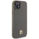 DKNY iPhone 15 vāciņš Leather Monogram MagSafe, brūns