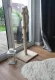 Kaķu nagu asināmais, sizala skrāpēšanas stabs, 100 cm - Bēšs/Pelēks | Cat Sisal Scratching Post