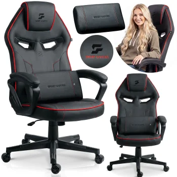 Ergonomisks spēļu krēsls Furon Sofotel grozāms, melns