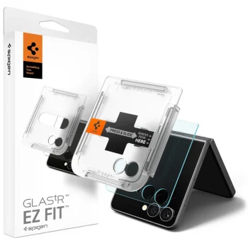 Spigen Glas.TR EZ Fit aizsargstikls Samsung Galaxy Z Flip 7, caurspīdīgs