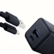 3mk Hyper GaN lādētājs 20W USB-C USB-A QC4+ PD PPS, melns