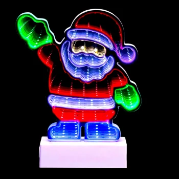 3D LED Ziemassvētku vecītis, spīdoša dekorācija