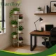 Gardlov 120 cm 7 līmeņu metāla puķu statīvs, balts/koks