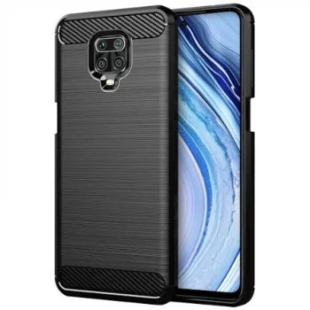 Xiaomi Redmi Note 9 Pro / 9s / Max Carbon Fiber TPU Protective Case Cover, Black | Telefona Vāciņš Maciņš Apvalks...
