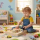Ecotoys Koka sensorā attīstošā tāfele ar LED, Auto motīvs, 14 elementi