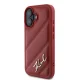Karl Lagerfeld iPhone 16 vāciņš Diagonal Quilted Script, sarkans