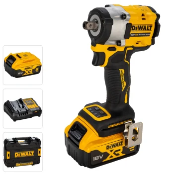 Akumulatora triecienuzgriežņatslēga DeWalt DCF922P2T-QW, 18V, 2x 5.0Ah, 1/2", 406 Nm