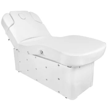 Kosmētiskā gulta, masāžas kušete ar apsildāmo AZZURRO KRYSTAL 370-3, balta | Cosmetic bed, massage couch with...