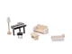 Bērnu Spēļu Koka Leļļu Māja ar Mēbelēm un LED Gaismu LULILO, 78cm | Play Dollhouse with Furniture