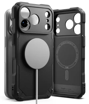 Ringke Rugged Gear Magnetic MagSafe vāciņš priekš iPhone 18 Pro / 17 Pro, melns