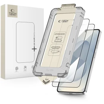 Tech-Protect Quick Set+ 2-Pack aizsargstikls priekš Samsung Galaxy S26, melns