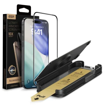ESR UltraFit Armorite Pro aizsargstikls iPhone 17 Pro, caurspīdīgs