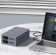 Orico 9828RU3 2 nodalījumu DAS disku masīvs 2.5\"/3.5\" SATA HDD/SSD diskiem, RAID, pelēks