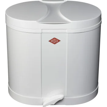 Wesco Eco-Double Bin atkritumu tvertne ar pedāli 2x 15 l, balta