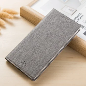 Huawei P Smart Z / Y9 Prime 2019 VILI DMX Cross Texture Leather Wallet Cover Case, Grey | Vāks Maciņš Maks...