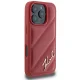 Karl Lagerfeld iPhone 16 Pro vāciņš Quilted Signature, sarkans