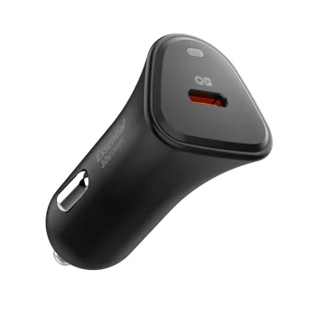 Spigen Essential EV301 30W auto lādētājs, melns