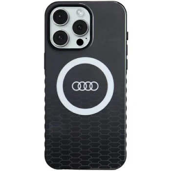 Audi IML Big Logo MagSafe vāciņš iPhone 15 Pro Max, melns