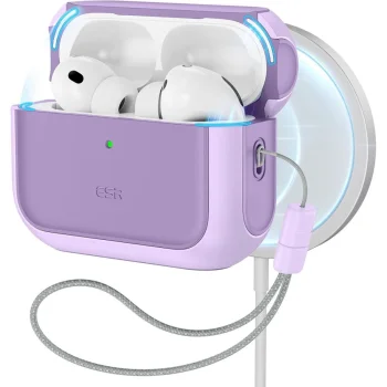 Austiņu maciņš ESR Orbit HaloLock, AirPods Pro, MagSafe, violets