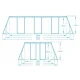 Bestway 56441 karkasa baseins 404 x 201 x 100 cm ar sūkni un piederumiem
