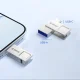 USB zibatmiņa Orico U301 128GB USB-A USB-C USB 3.2 Gen 1, sudraba