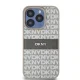 DKNY iPhone 15 Pro vāciņš Mono Stripe & Metal Logo, bēšs