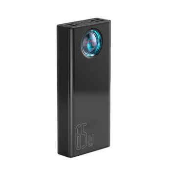 Baseus Amblight Ārējais Portatīvais Akumulators 30000 mAh ar Displeju, (QC3.0, PD, 3A, 65W), Melns | Portable...