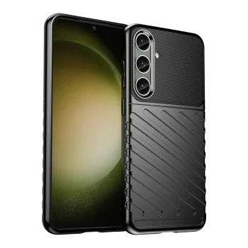Samsung Galaxy S24+ Plus (SM-S926) Thunder Series TPU Cover Case, Black | Telefona Macņš Vāciņš Apvalks Maks...