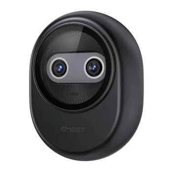 4K Tīmekļa kamera EMEET Piko Divu lēcu Sony sensors Melna