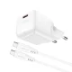 Acefast A77 Mini GaN tīkla lādētājs PD 30W ar USB-C kabeli, balts