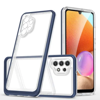 Caurspīdīgs vāciņš Samsung Galaxy A72 4G Clear 3in1, zils
