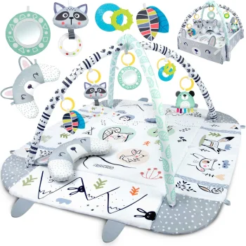 Ricokids 3in1 Bērnu Interaktīvs Paklājs 110x100cm, Zaķis | Kids Interactive Mat