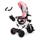 Bērnu trīsritenis Ecotoys ar 360° grozāmu sēdekli, JM-322, rozā