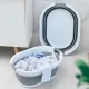 Salokāms veļas grozs un silikona bļoda ModernHome 20 L, balti pelēks