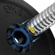 Stipri lauzts svaru stienis 4FIZJO 120 cm, 25 mm, sudraba