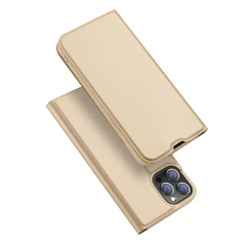 Dux Ducis iPhone 13 Pro Max atverams vāciņš maciņš grāmatiņa Skin Pro, zelta