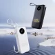 Dudao K13Pro 20000mAh ārējais akumulators ar iebūvētiem kabeļiem melns