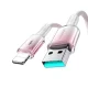 USB-A uz Lightning kabelis Joyroom S-A42 Crystal-Clear Series 3A 1.2m, balts