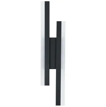 Dubultā LED Sienas Lampa ZD142, Silti Balta, Melna