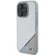 BMW M Carbon Tricolor Line MagSafe telefona vāciņš priekš iPhone 16 Pro, pelēks