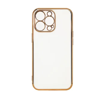 Vāciņš Samsung Galaxy A13 5G Lighting Color Case ar zelta rāmi, balts