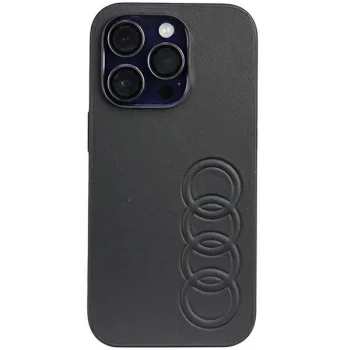 Audi Synthetic Leather vāciņš Apple iPhone 14 Pro 6.1", melns
