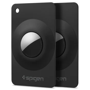 Aizsargvāciņš Apple AirTag 1 / 2 karšu makam Spigen AirFit 2, 2 gab., melns