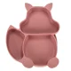 Silikona bērnu trauku komplekts 9 elementi, tumši rozā | Set of silicone children\'s dishes 9 elements