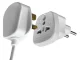 Universāls ceļojumu adapteris, UK uz EU (2-pin), Balts