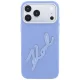 Karl Lagerfeld vāciņš iPhone 18 Pro Max / 17 Pro Max Smooth Big Resin Signature Logo, zils