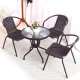 Dārza galds Multigarden, 60 cm, rūdīts stikls, melns